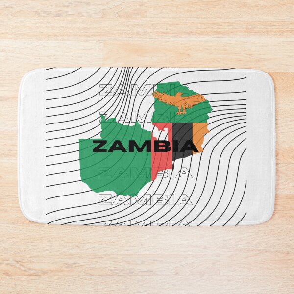 Item preview, Flag Map of Zambia designed and sold by nyblydd.