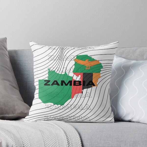 Item preview, Flag Map of Zambia designed and sold by nyblydd.