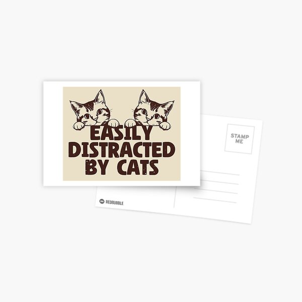 Item preview, Easily Distracted by Cats designed and sold by FlashCraft Design.