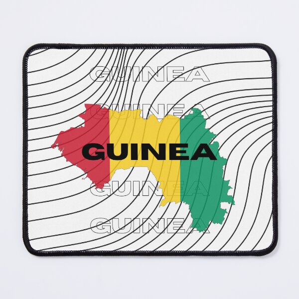 Artikelvorschau, Flaggenkarte von Guinea entworfen und verkauft von nyblydd.