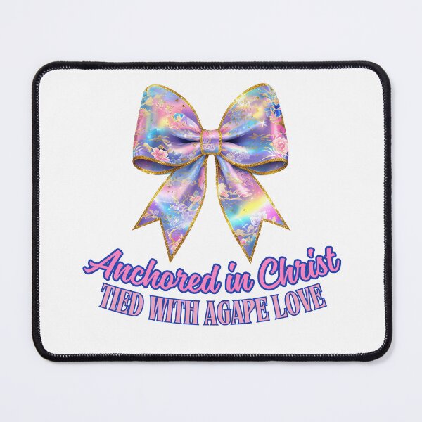 Item preview, Anchored in Christ, Tied with Agape Love – Elegant Chinoiserie Bow Christian Design designed and sold by PolynesianGrace.