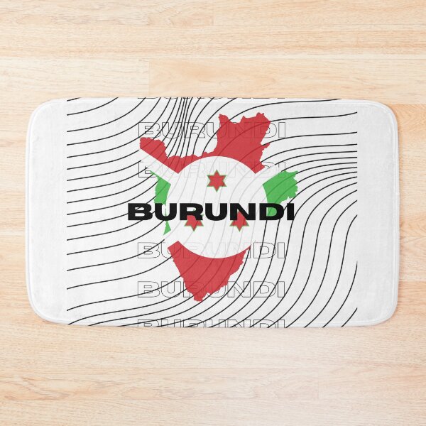 Item preview, Flag Map of Burundi designed and sold by nyblydd.