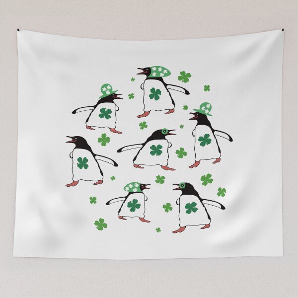 Item preview, St Patricks Day Shamrock And Penguin #2 designed and sold by EunsooLee.