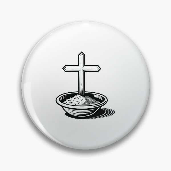 Item preview, Ash Wednesday Christian Cross with Ashes | Lent Season Religious Design designed and sold by CrossCrafted.