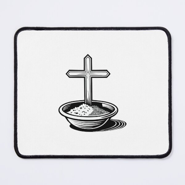 Item preview, Ash Wednesday Christian Cross with Ashes | Lent Season Religious Design designed and sold by CrossCrafted.