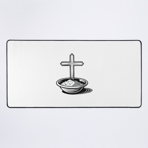 Item preview, Ash Wednesday Christian Cross with Ashes | Lent Season Religious Design designed and sold by CrossCrafted.