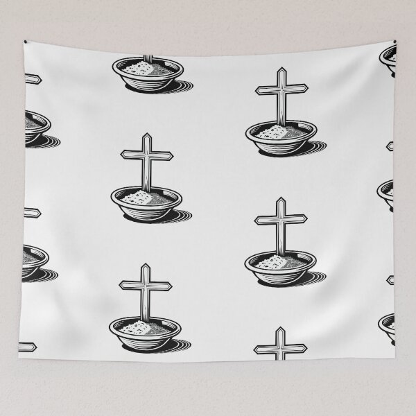 Item preview, Ash Wednesday Christian Cross with Ashes | Lent Season Religious Design designed and sold by CrossCrafted.