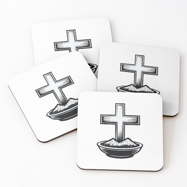 Item preview, Ash Wednesday Christian Cross with Ashes | Lent Season Religious Design designed and sold by CrossCrafted.
