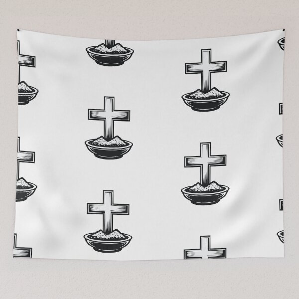 Item preview, Ash Wednesday Christian Cross with Ashes | Lent Season Religious Design designed and sold by CrossCrafted.