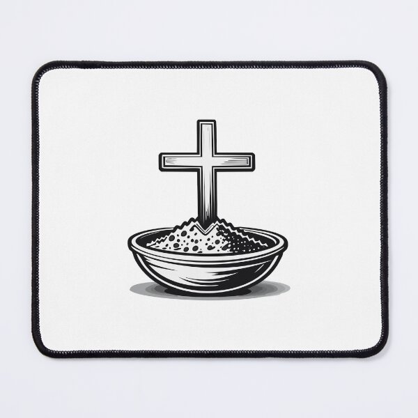 Item preview, Ash Wednesday Christian Cross with Ashes | Lent Season Religious Design designed and sold by CrossCrafted.