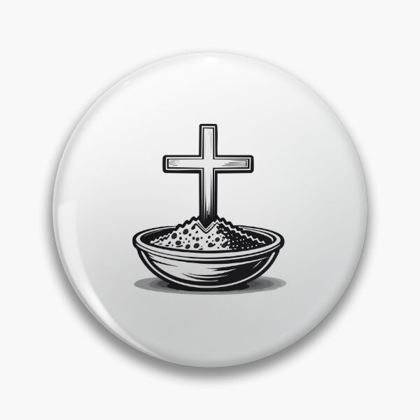 Item preview, Ash Wednesday Christian Cross with Ashes | Lent Season Religious Design designed and sold by CrossCrafted.