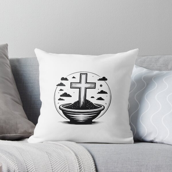 Item preview, Ash Wednesday Christian Cross with Ashes | Lent Season Religious Design designed and sold by CrossCrafted.