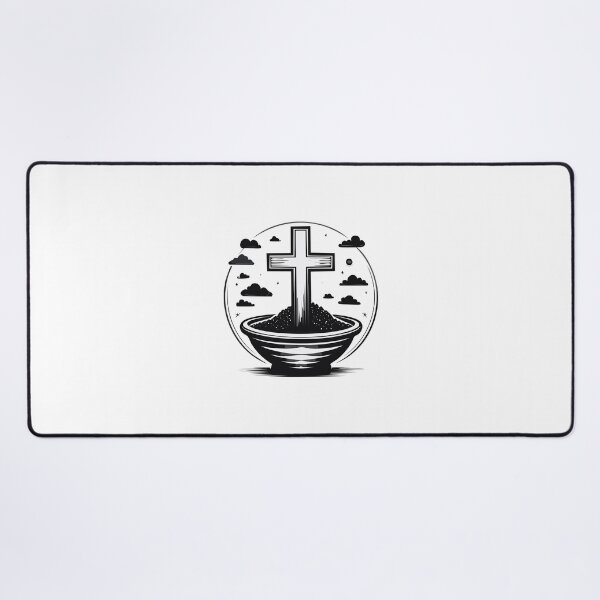 Item preview, Ash Wednesday Christian Cross with Ashes | Lent Season Religious Design designed and sold by CrossCrafted.