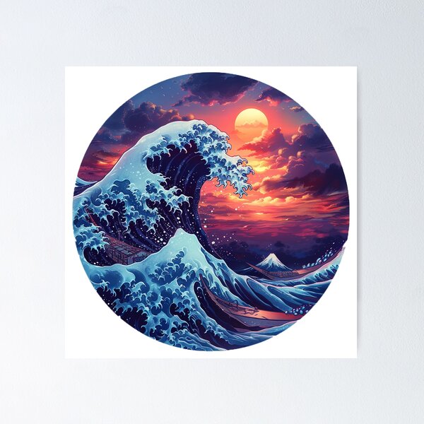 Item preview, ocean wave designed and sold by Stickermagician.