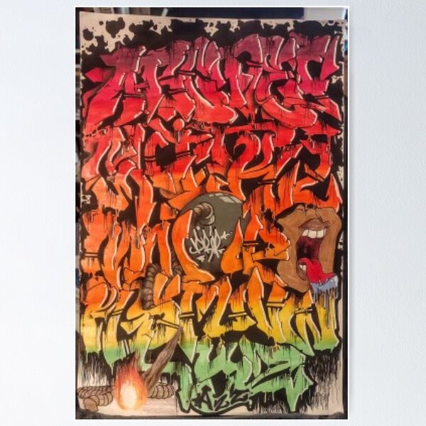 Vista previa del artículo con la obra «La bomba abecedario», diseñado y vendido por Wall*Art.