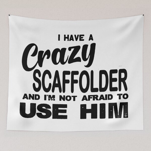 Item preview, Crazy Scaffolder; designed and sold by StickerApe.