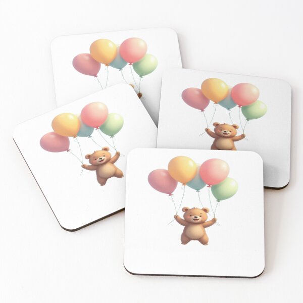 Item preview, Brown bear with baloons  designed and sold by toponlinefinds1.