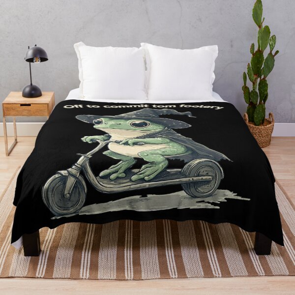 Item preview, Off To Commit Tom Foolery Frog Funny Meme Sarcastic Saying designed and sold by lidanmasi.