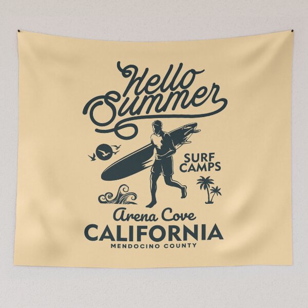 Item preview, Arena Cove Summer Surf Camp Surfing Pacific West Coast California designed and sold by eclecTEEq.