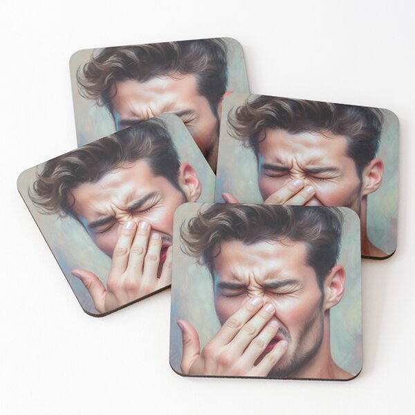 Item preview, Funny bathroom art,  Smelly Toilet Humor, Quirky Bathroom Decor,Funny Impressionist Art, Classic Painting Parody, Funny Painting of Man Reacting to Bad Smell,Bathroom Humor designed and sold by Kina-design.