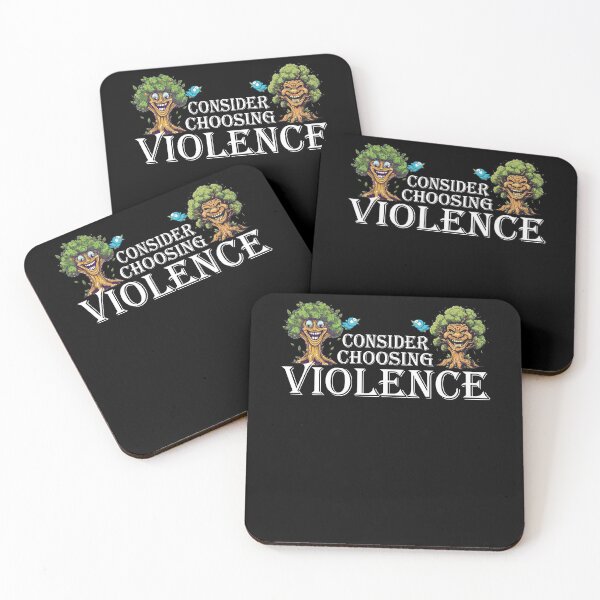 Item preview, Consider Choosing Violence Cute Funny Woodland designed and sold by Dressed For  Duty.