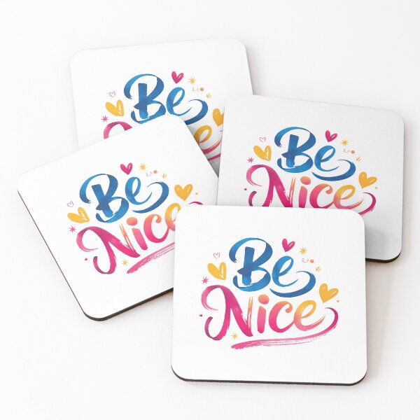 Item preview, Be Nice - Cute Watercolor Motivational Quotes designed and sold by RiceArtShop.