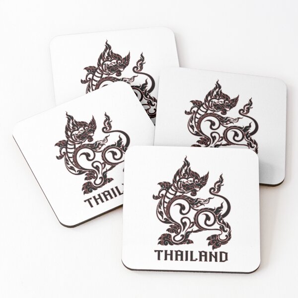 Item preview, Red Black singha lion sak yant thaistyle Art designed and sold by Bspaces.