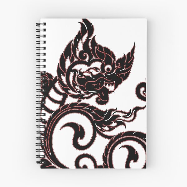 Item preview, Red Black singha lion sak yant thaistyle Art designed and sold by Bspaces.
