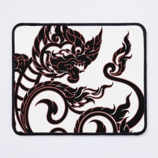 Item preview, Red Black singha lion sak yant thaistyle Art designed and sold by Bspaces.