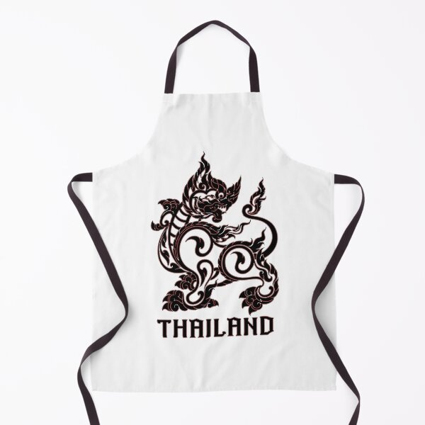 Item preview, Red Black singha lion sak yant thaistyle Art designed and sold by Bspaces.