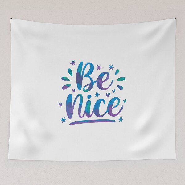 Item preview, Be Nice - Cute Watercolor Motivational Quotes designed and sold by RiceArtShop.