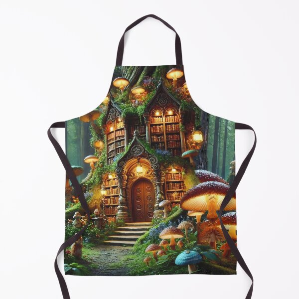 Item preview, Fairy Tale Library for Book Lover in a Dark Magic Forest trees Folklore Fables DND D&D Bookish Nerd designed and sold by TheTimeTaxi.