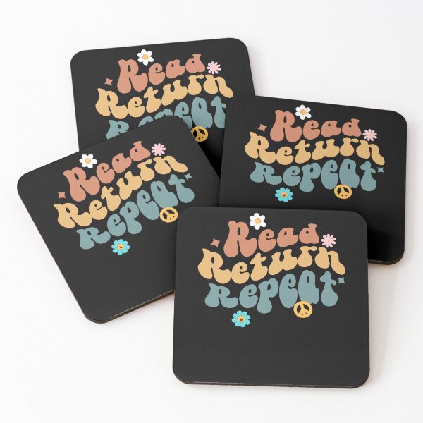 Item preview, Groovy Read Return Repeat Librarian Funny Library Book Lover designed and sold by Dressed For  Duty.