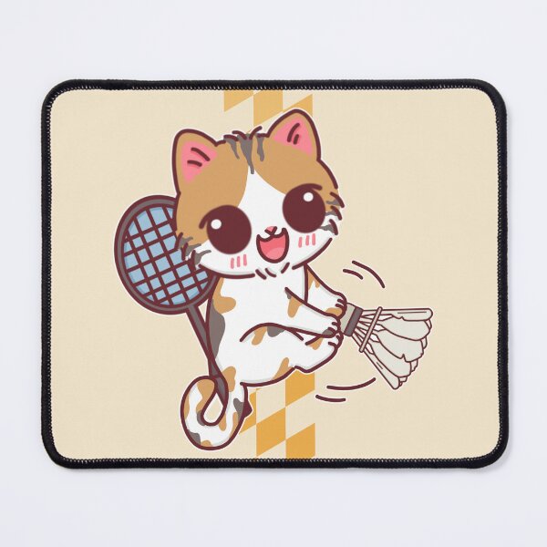 Item preview, Cute Calico Kitten Playing Badminton designed and sold by BGMeYou.