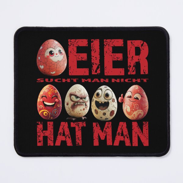 Item preview, Eier sucht man nicht – Eier hat man – Chibi Easter Egg T-Shirt – Red Edition designed and sold by sabantha.