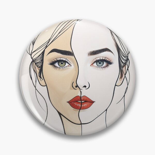 Item preview, Mujer con arte lineal minimalista: retrato abstracto de una línea designed and sold by 0606PM.