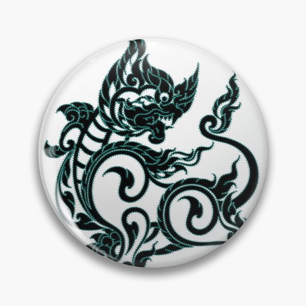 Item preview, Green dot  singha lion sak yant thaistyle Art designed and sold by Bspaces.