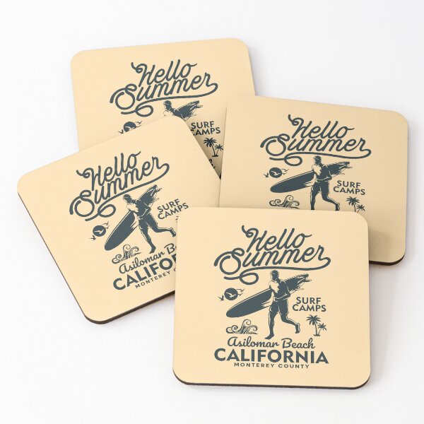 Item preview, Asilomar Beach Summer Surf Camp Surfing Monterey West Coast California designed and sold by eclecTEEq.