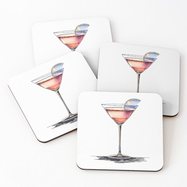 Item preview, Red Vintage-Inspired Cocktail Artwork designed and sold by Shakesipserve.