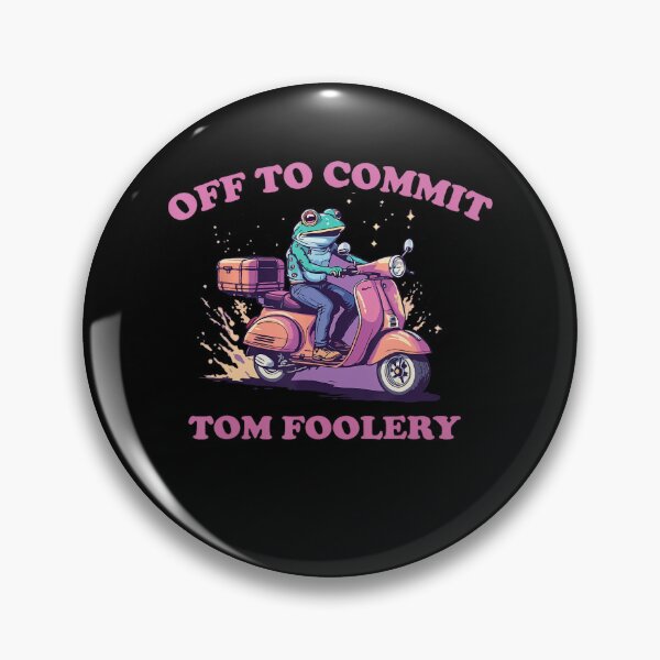 Item preview, Off To Commit Tom Foolery Funny Frog Vintage Cute designed and sold by lidanmasi.