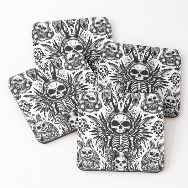 Item preview, The Skeleton Easter Bunny & Chicks Decal – Retro Easter Sticker designed and sold by Savage.SelfHelp .