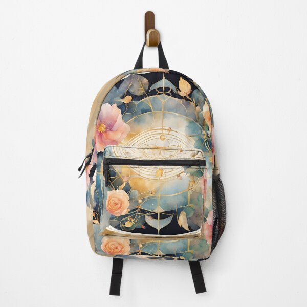 Item preview, Watercolor Florals Pattern , Mandala ,Pastel Gold Blue Orange, Feminine Romantic Elegant Pattern designed and sold by KolorellaS.
