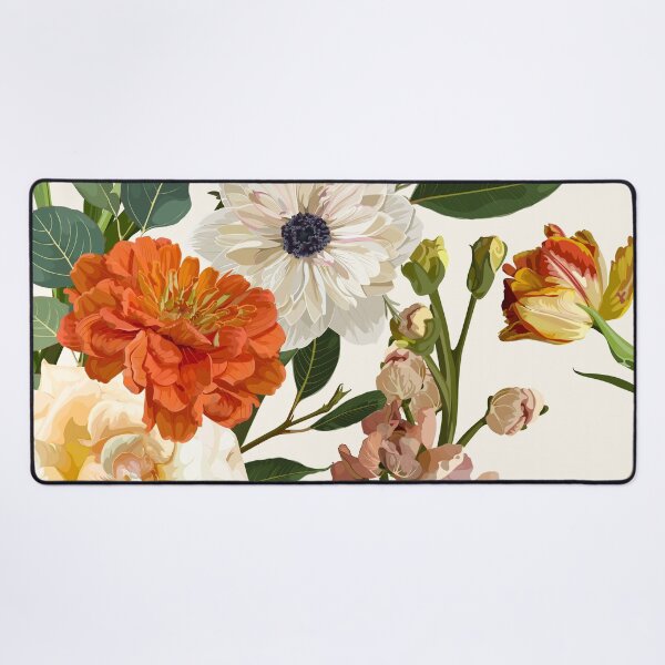 Item preview, Detailed hand drawn flowers - blooming zinnia, roses, anemone, daisy and herbs. designed and sold by MatyKotiv.