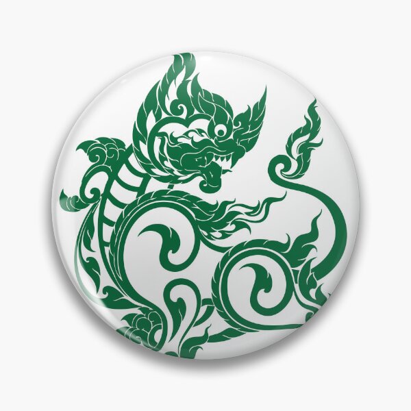 Item preview, Green singha lion sakyan thaistyle Art designed and sold by Bspaces.