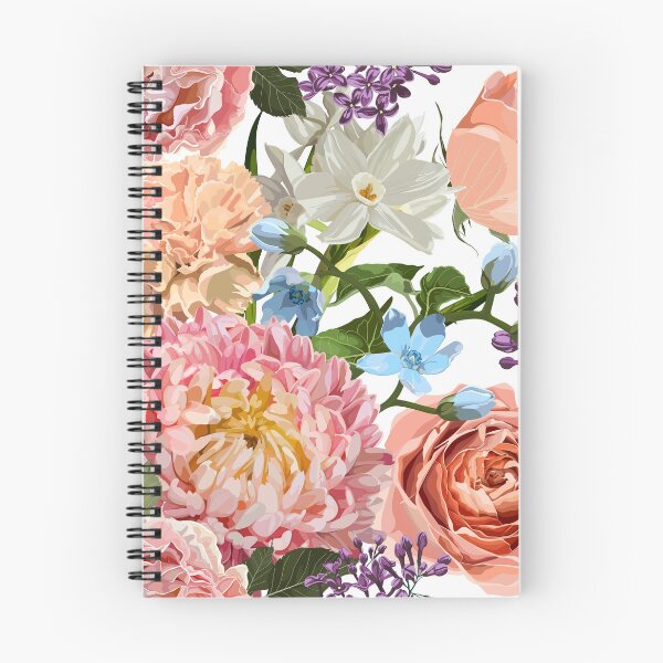 Item preview, Detailed hand drawn flowers - blooming astra, roses, daffodils, daisy and herbs. designed and sold by MatyKotiv.