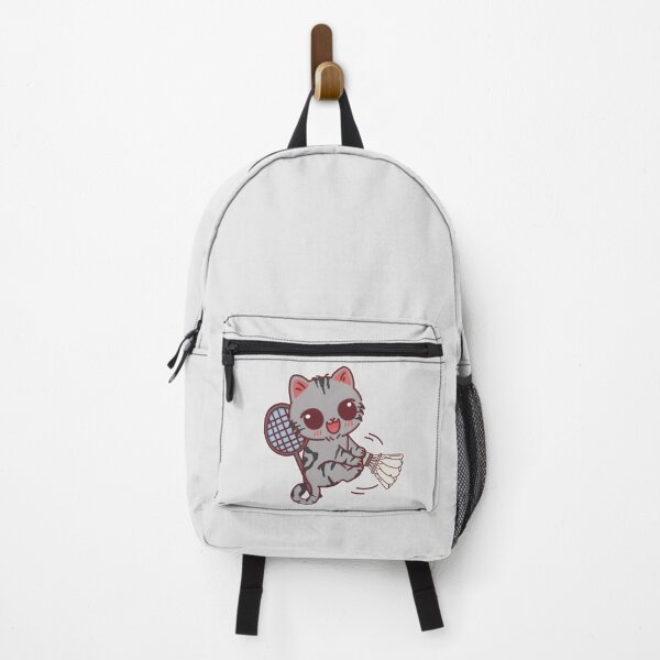 Item preview, Cute Gray Tabby Kitten Playing Badminton designed and sold by BGMeYou.