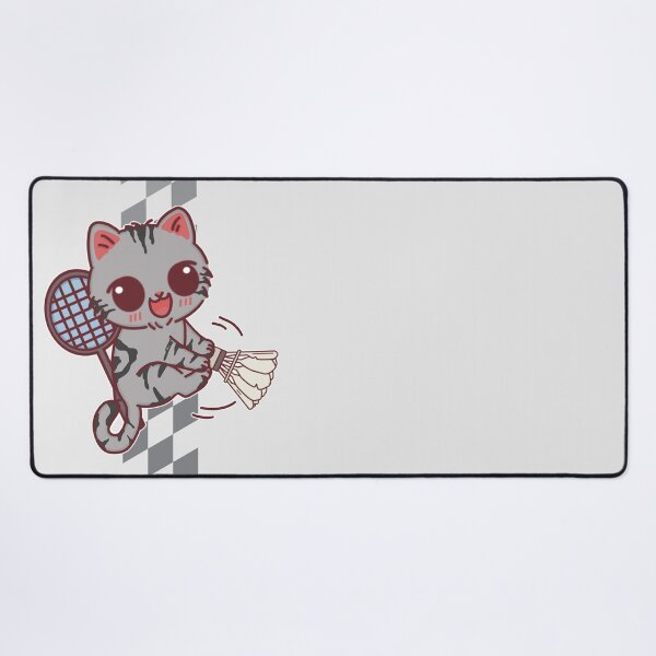 Item preview, Cute Gray Tabby Kitten Playing Badminton designed and sold by BGMeYou.
