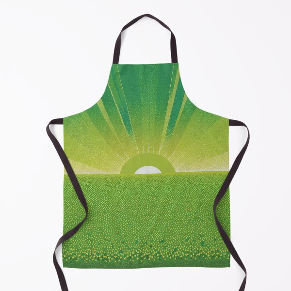 Item preview, Abstract Green Sunrise Over a Lush Field – Minimalist Nature Art designed and sold by Art Garden.
