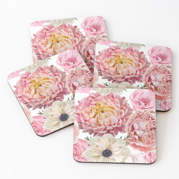 Item preview, Detailed hand drawn flowers - blooming anemone, astra, rose, anemone. designed and sold by MatyKotiv.