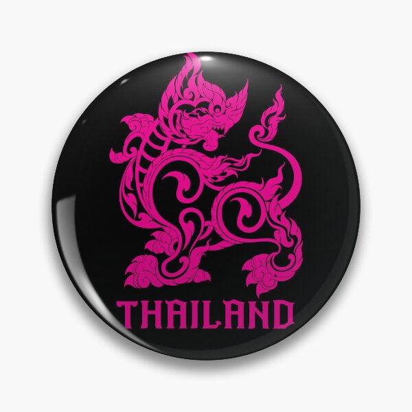 Item preview, pink singha lion sak yant thaistyle2 designed and sold by Bspaces.